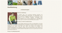 Desktop Screenshot of hanfkleidung.info